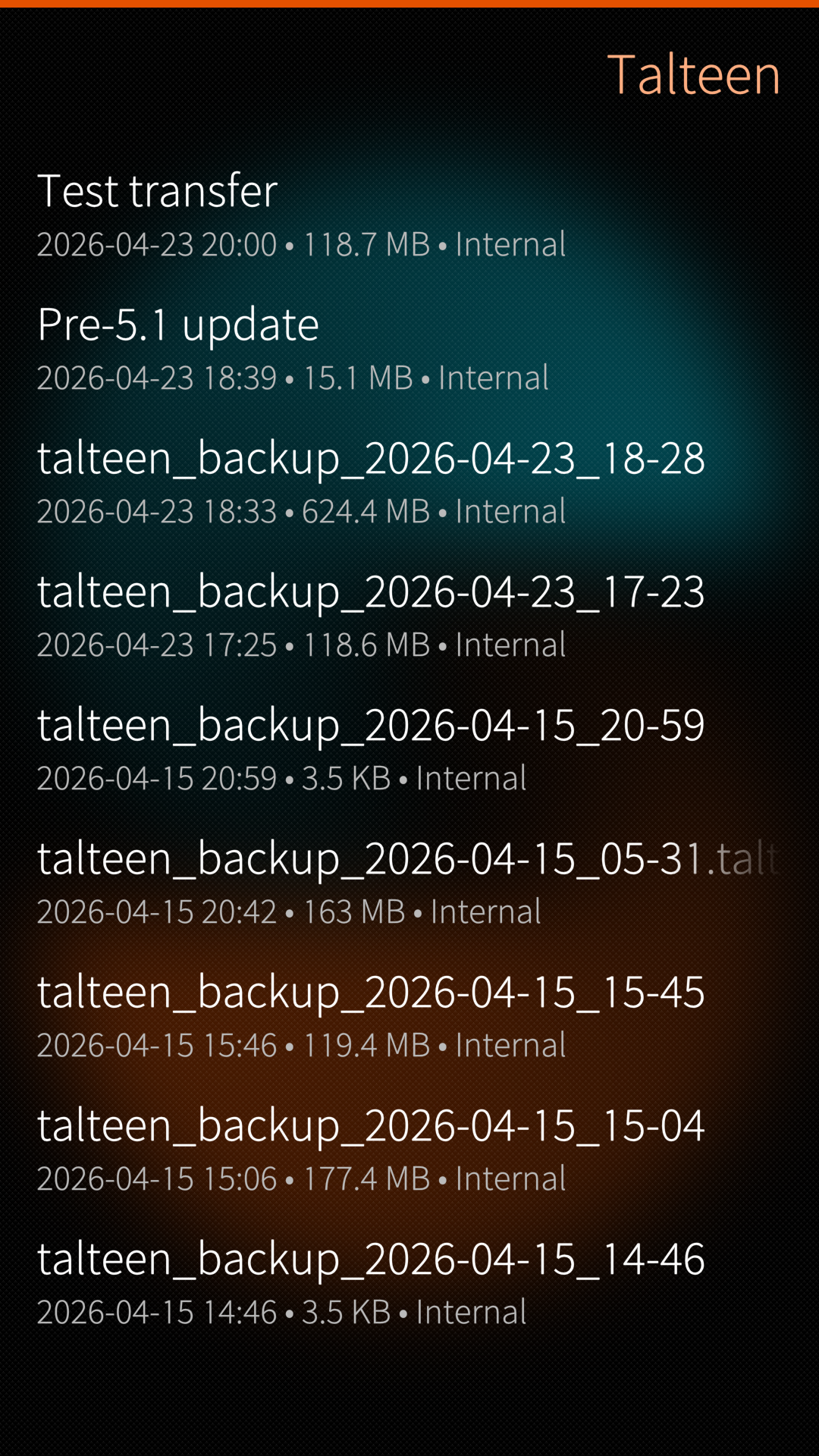 Main Screen